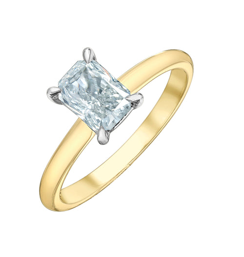 The Cathedral Classic - Radiant Cut Lab Grown Diamond Solitaire - Customizable Engagement Ring