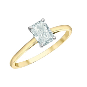 The Cathedral Classic - Radiant Cut Lab Grown Diamond Solitaire - Customizable Engagement Ring