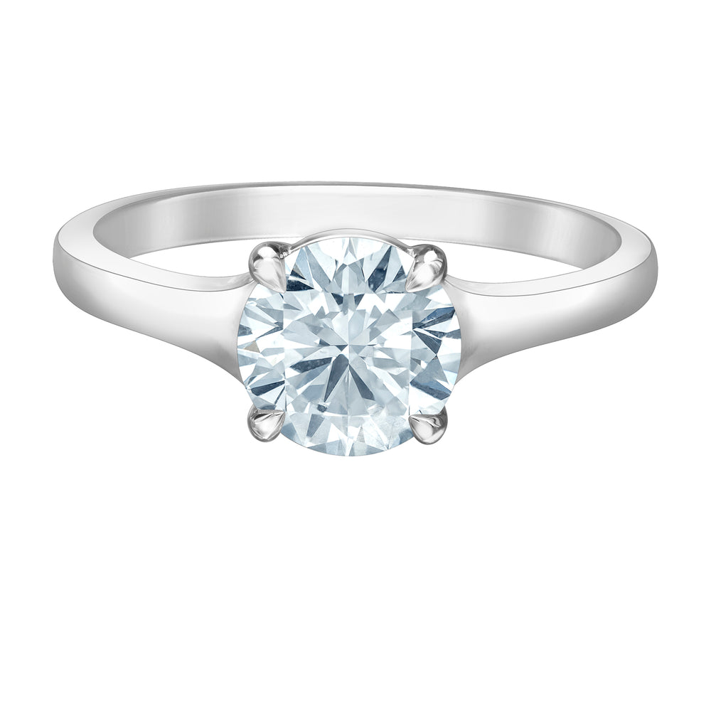 The Flared Solitaire - Customizable Lab Grown Diamond Engagement Ring