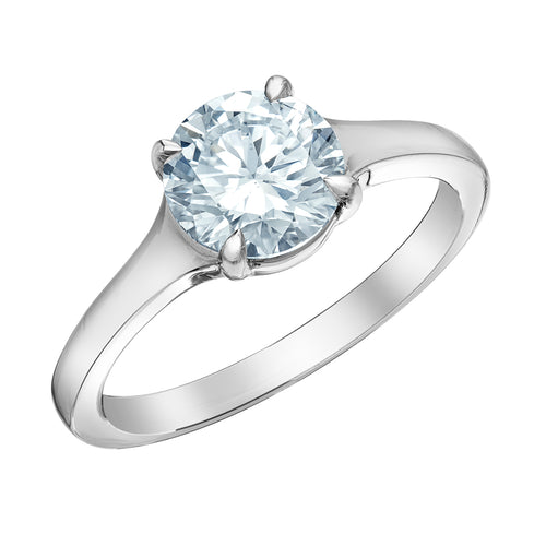The Flared Solitaire - Customizable Lab Grown Diamond Engagement Ring