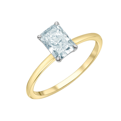The Petite Peg - Radiant Cut Lab Grown Diamond Solitaire - Customizable Engagement Ring