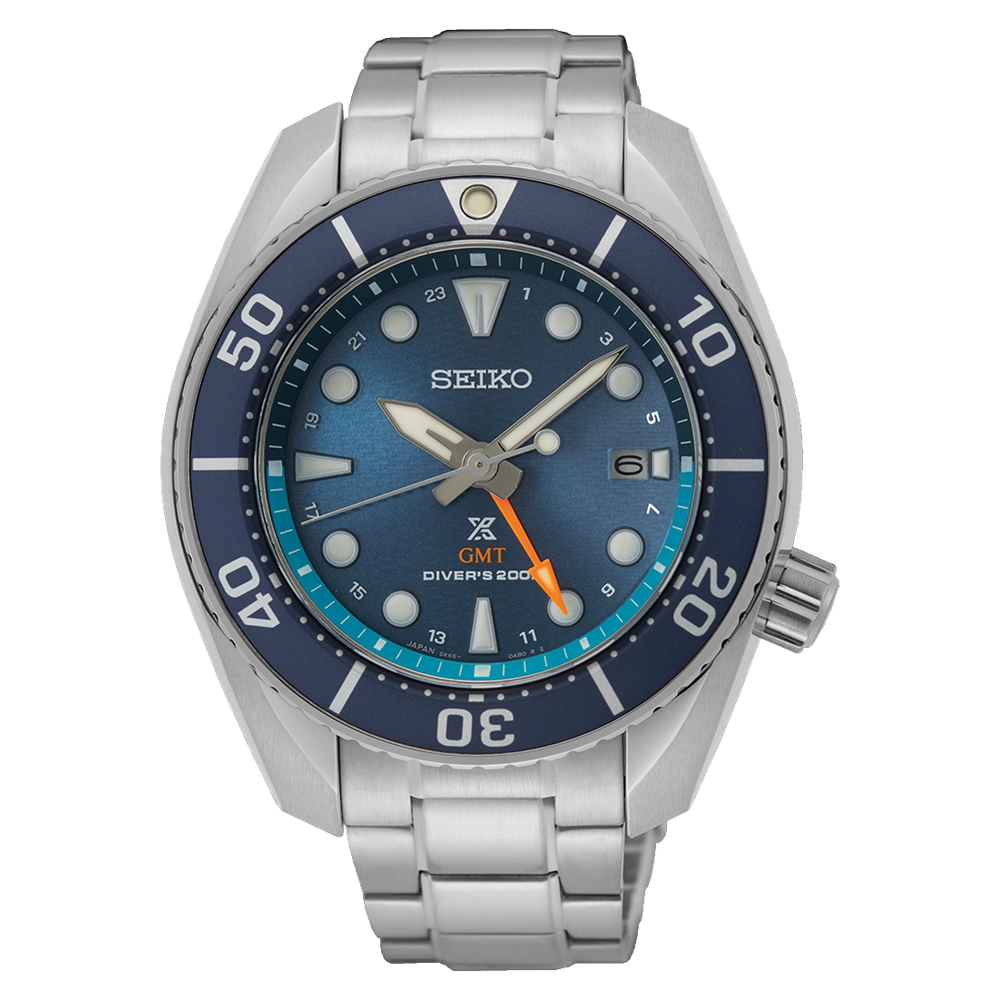 Seiko Prospex "Sea" Solar GMT Watch SKF001J1