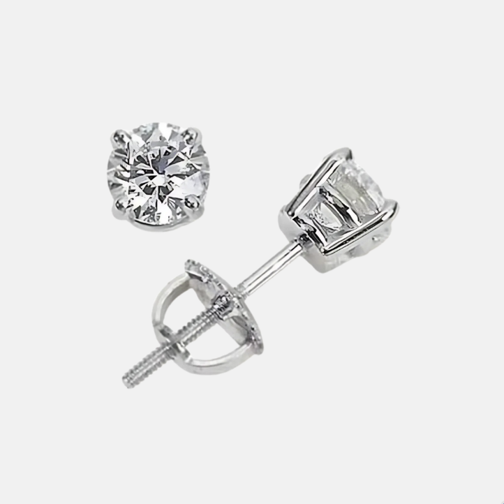 14kt White Gold Lab Grown Diamond Earrings