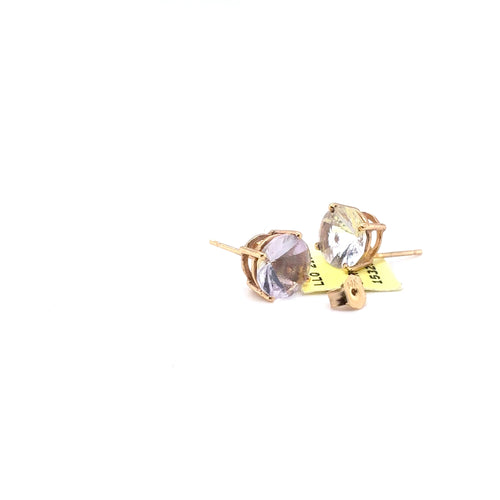 14kt Yellow Gold Lavender Quartz Earrings