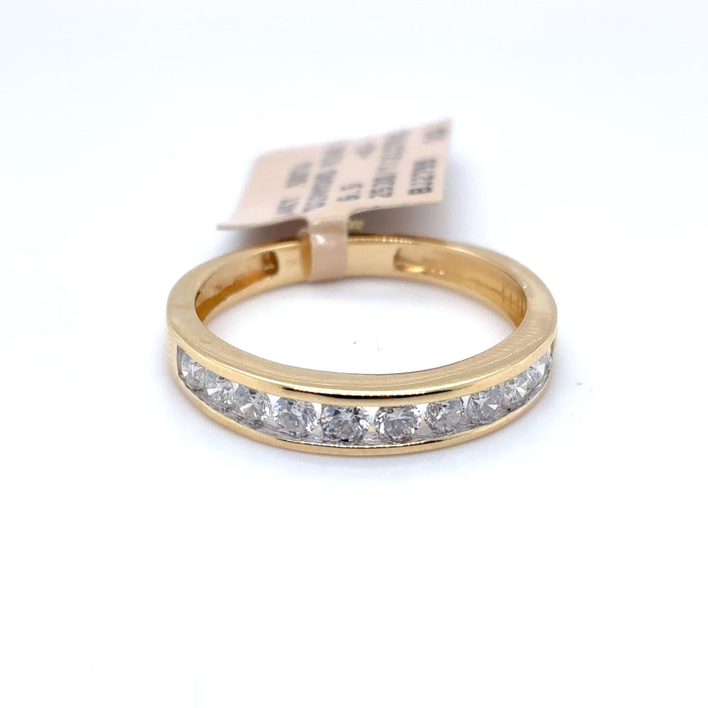 14kt Yellow Gold and Diamond Band