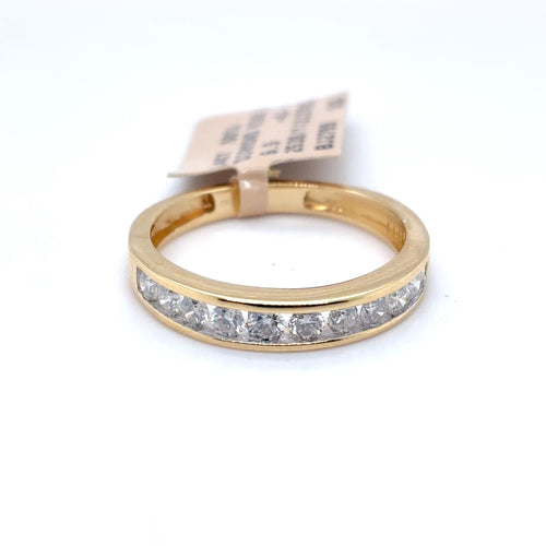 14kt Yellow Gold and Diamond Band