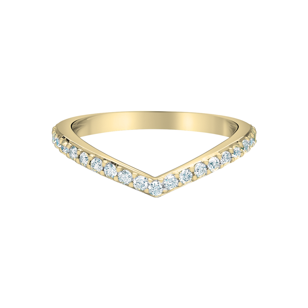 14kt Yellow Gold .50tw Chevron Lab Grown Diamond Band