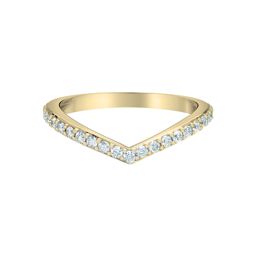 14kt Yellow Gold .50tw Chevron Lab Grown Diamond Band