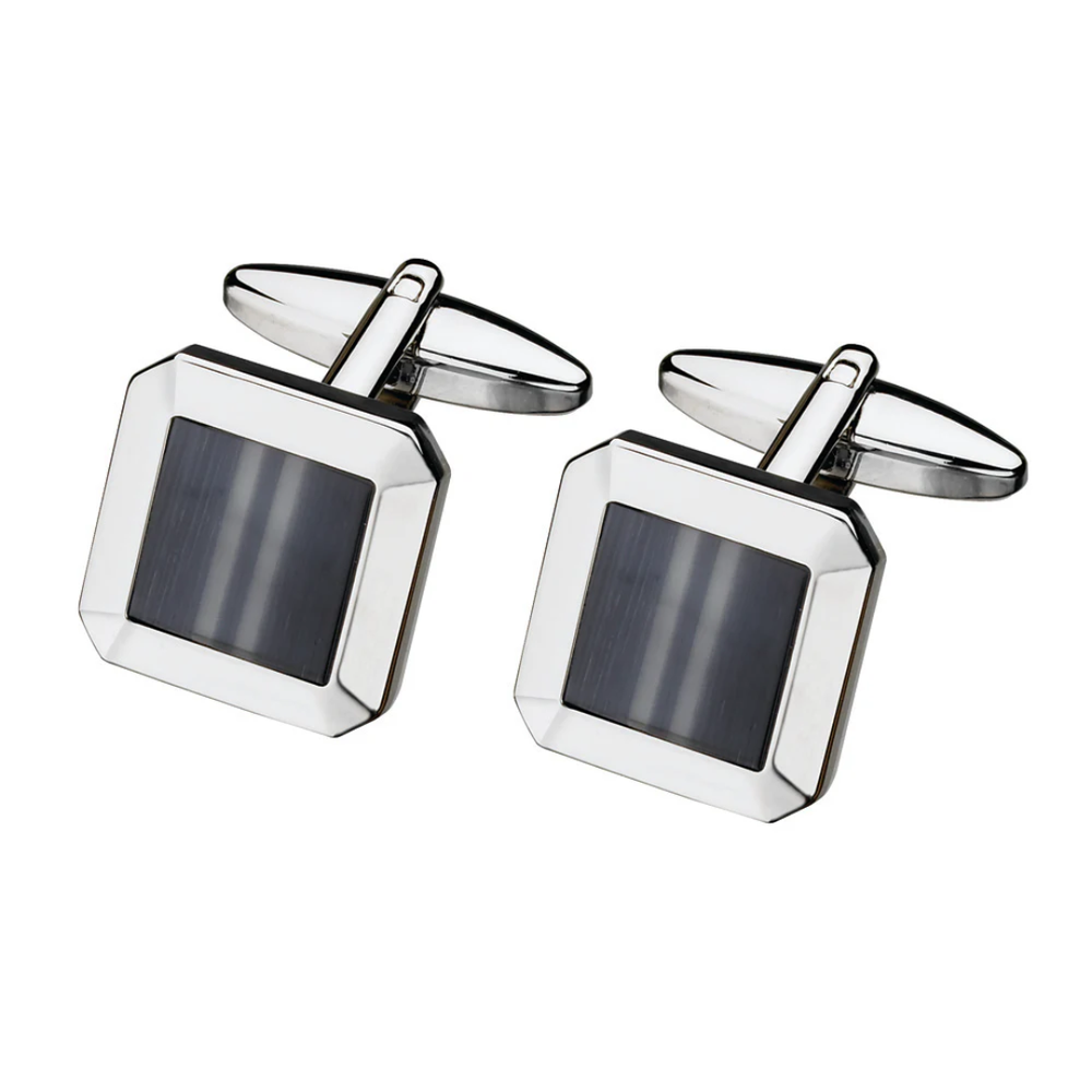 Fibre Optic Stainless Steel Cuff Links