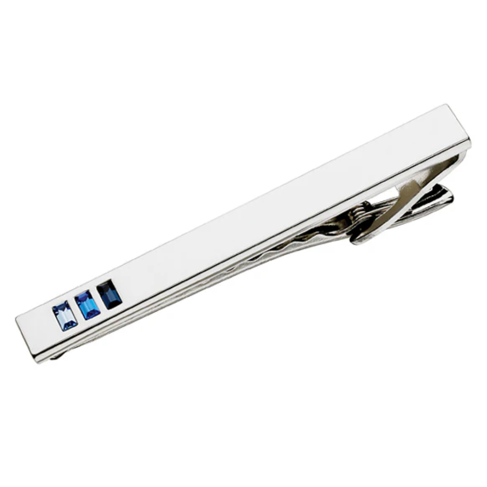 Stainless Steel Tie Bar with Austrian Crystal