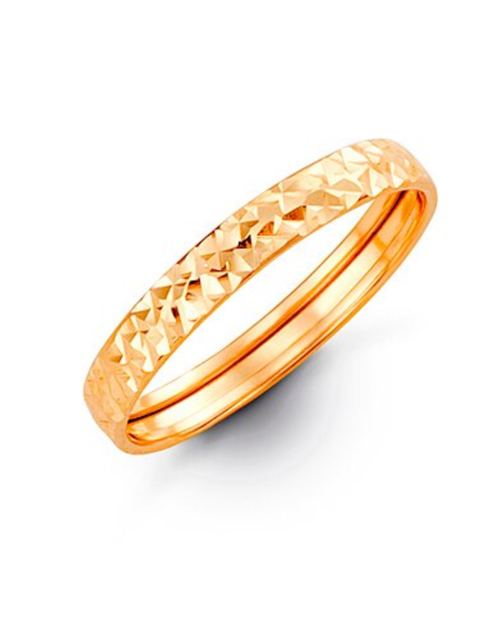 10kt Yellow Gold Diamond Cut Fancy Ring
