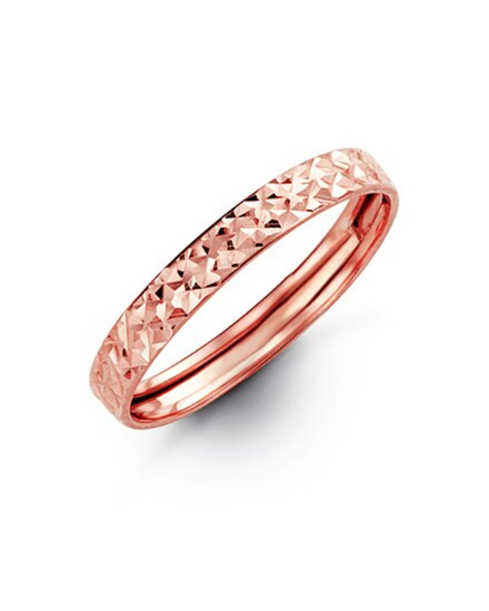 10kt Rose Gold Diamond Cut Fancy Ring