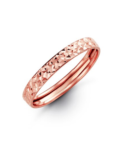 10kt Rose Gold Diamond Cut Fancy Ring