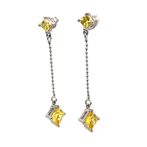 10kt White Gold Drop Earrings