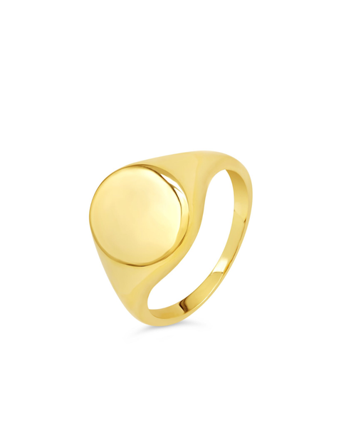 10kt Yellow Gold Round Signet Ring