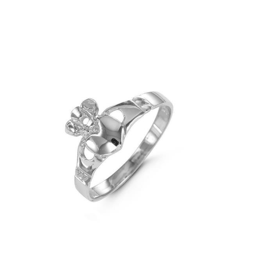 10kt White Gold Claddagh Ring