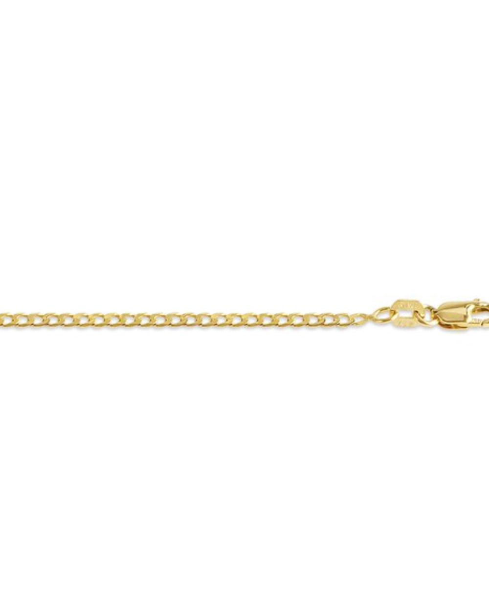 10kt Yellow Gold 3mm Curb Link Bracelet