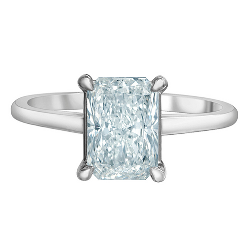 The Cathedral Classic - Radiant Cut Lab Grown Diamond Solitaire - Customizable Engagement Ring