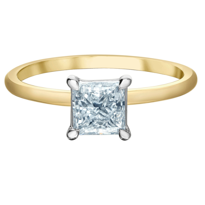 The Petite Peg - Princess Cut Lab Grown Diamond Solitaire - Engagement Ring