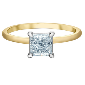 The Petite Peg - Princess Cut Lab Grown Diamond Solitaire - Engagement Ring