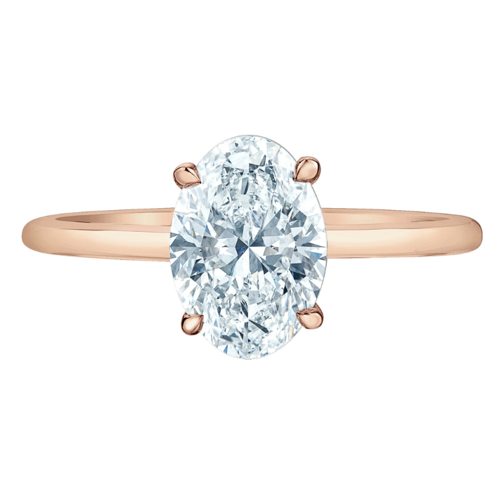 The Petite Peg - Oval Lab Grown Diamond Solitaire - Customizable Engagement Ring