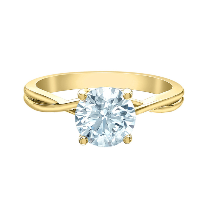 The Twist Shank Solitaire - Customizable Lab Grown Diamond Engagement Ring