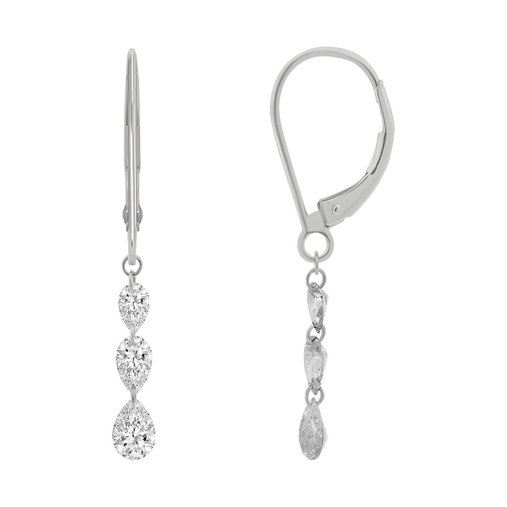 10kt White Gold 1.00TDW Lab Grown Diamond Earrings