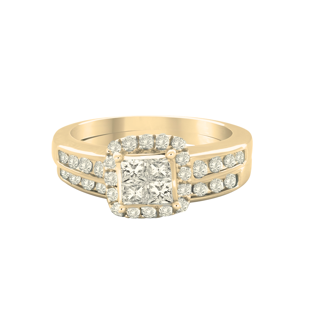10kt Yellow Gold Diamond Wedding Set