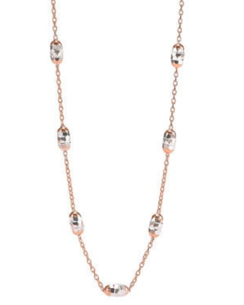 10KT Rose and White Gold Two-Tone 16 + 2" Rosa Fancy Chain