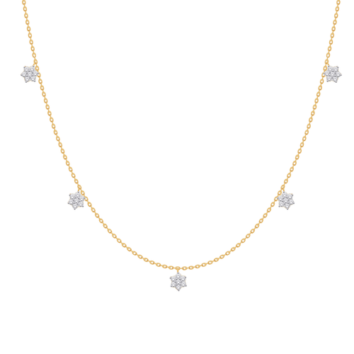 10 Yellow Gold .40ct Total Weight Lab Grown Diamond Stationary Necklace