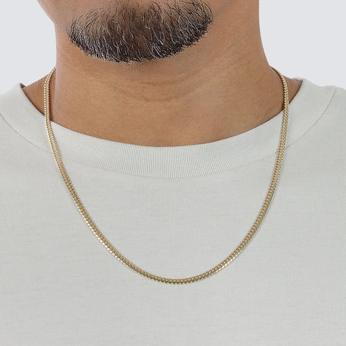 Sterling Silver Gold Plated 5.3mm Miami Cuban Chain 20"