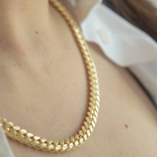 Sterling Silver Gold Plated 6.2mm Miami Cuban Chain 24"
