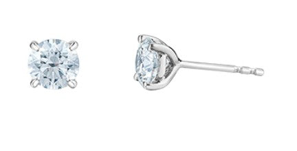 14kt White Gold .25 TDW Lab Grown Diamond Single Earring