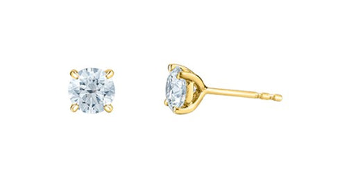 14kt Yellow Gold .46tdw Lab Grown Diamond Earrings