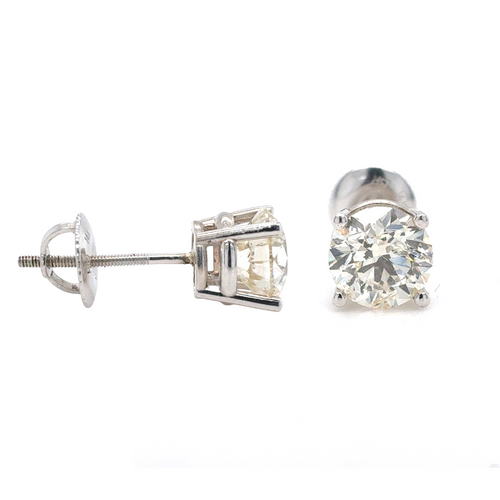 14kt White Gold 2.10ct Diamond Stud Earring