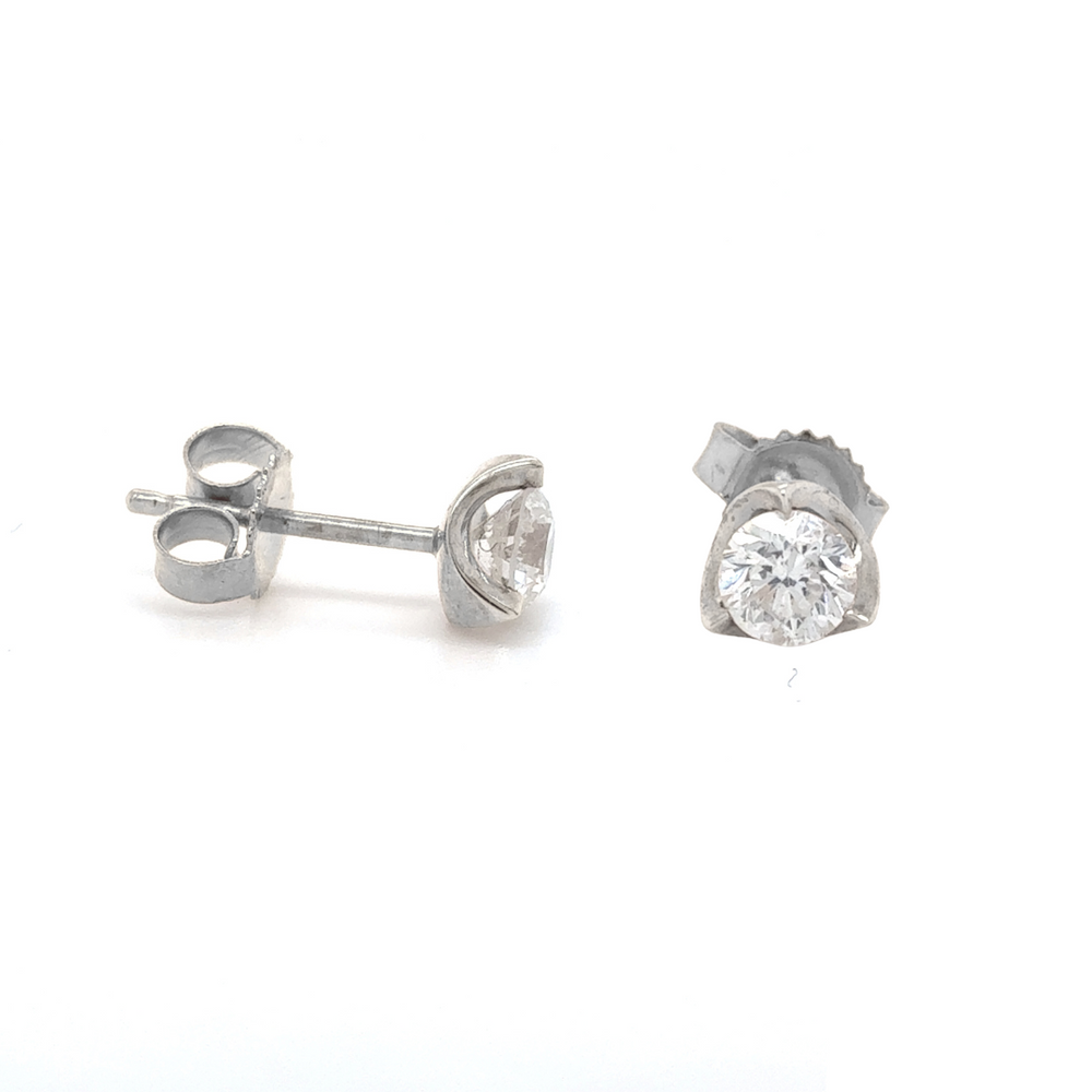 14kt White Gold .40ct Diamond Stud Earring