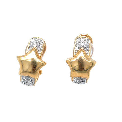 10kt Yellow Gold .18ct Diamond Stud Earring