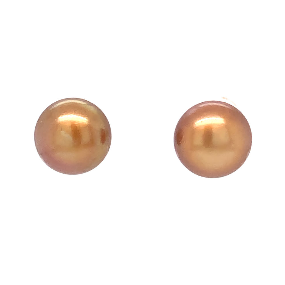 14K Yellow Gold 9-9.5mm Pearl earrings
