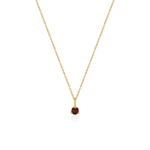 10kt Yellow Gold Lab Grown 4mm 3 Prongs Birthstone Pendants