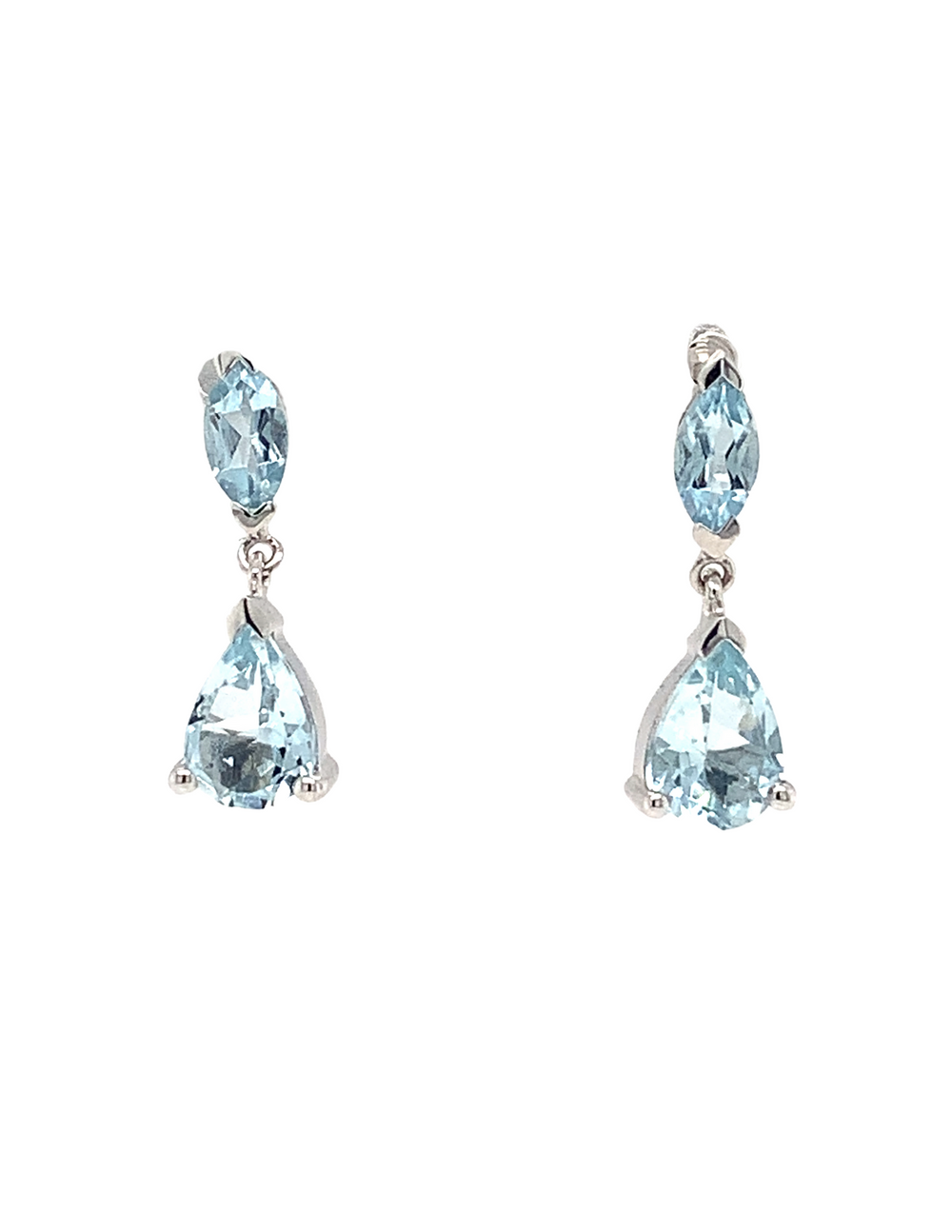 10KT White Gold Aquamarine earrings