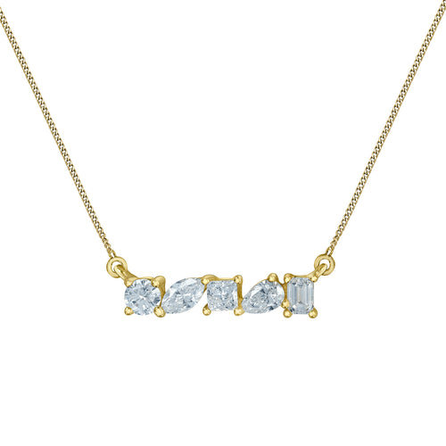 10kt Yellow Gold 0.50ct Multiple Cut Lab Grown Diamond Pendant and Chain