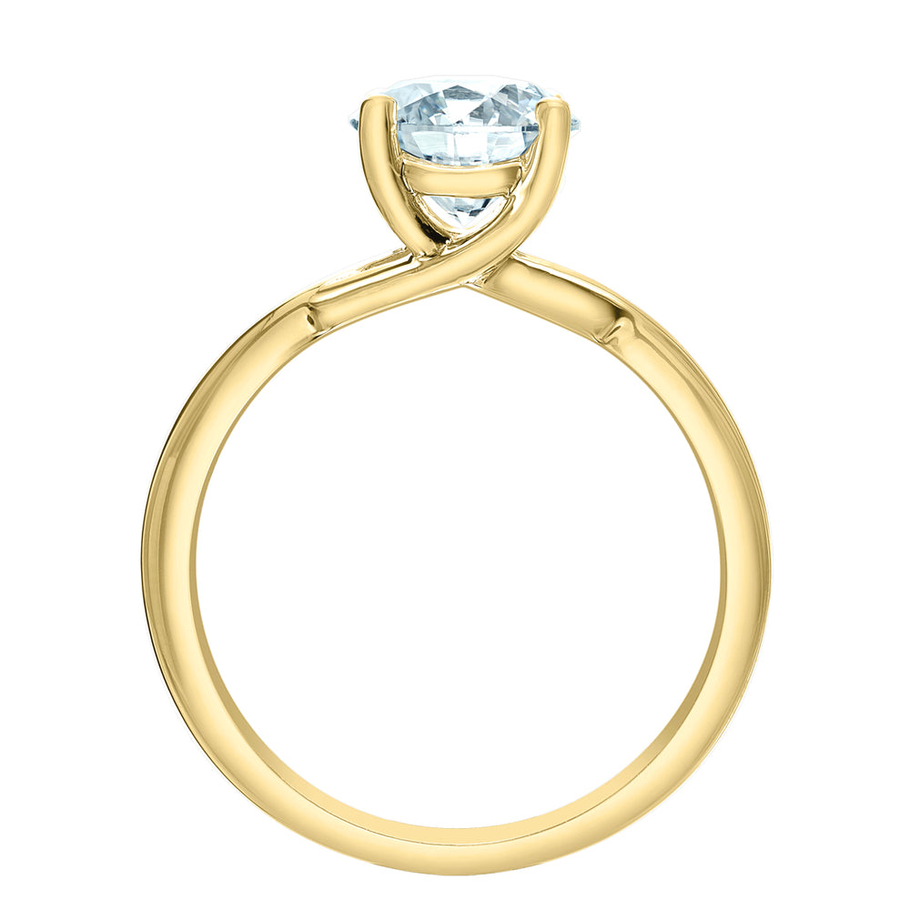 The Twist Shank Solitaire - Customizable Lab Grown Diamond Engagement Ring