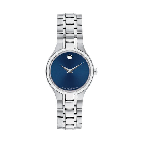 Movado Blue Dial Stainless Steel Watch 0606370 Final Sale