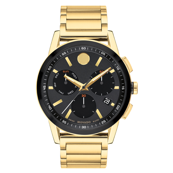 Movado Museum Sport Gold Tone Watch 0607803
