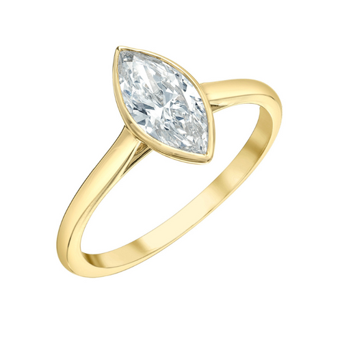 The Bezel Set Solitaire - Customizable Lab Grown Diamond Engagement Ring
