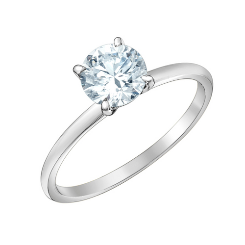 The Petite Peg - Round Brilliant Lab Grown Diamond Solitaire - Customizable Engagement Ring