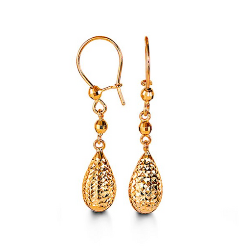 10kt Yellow Gold Teardrop Earrings