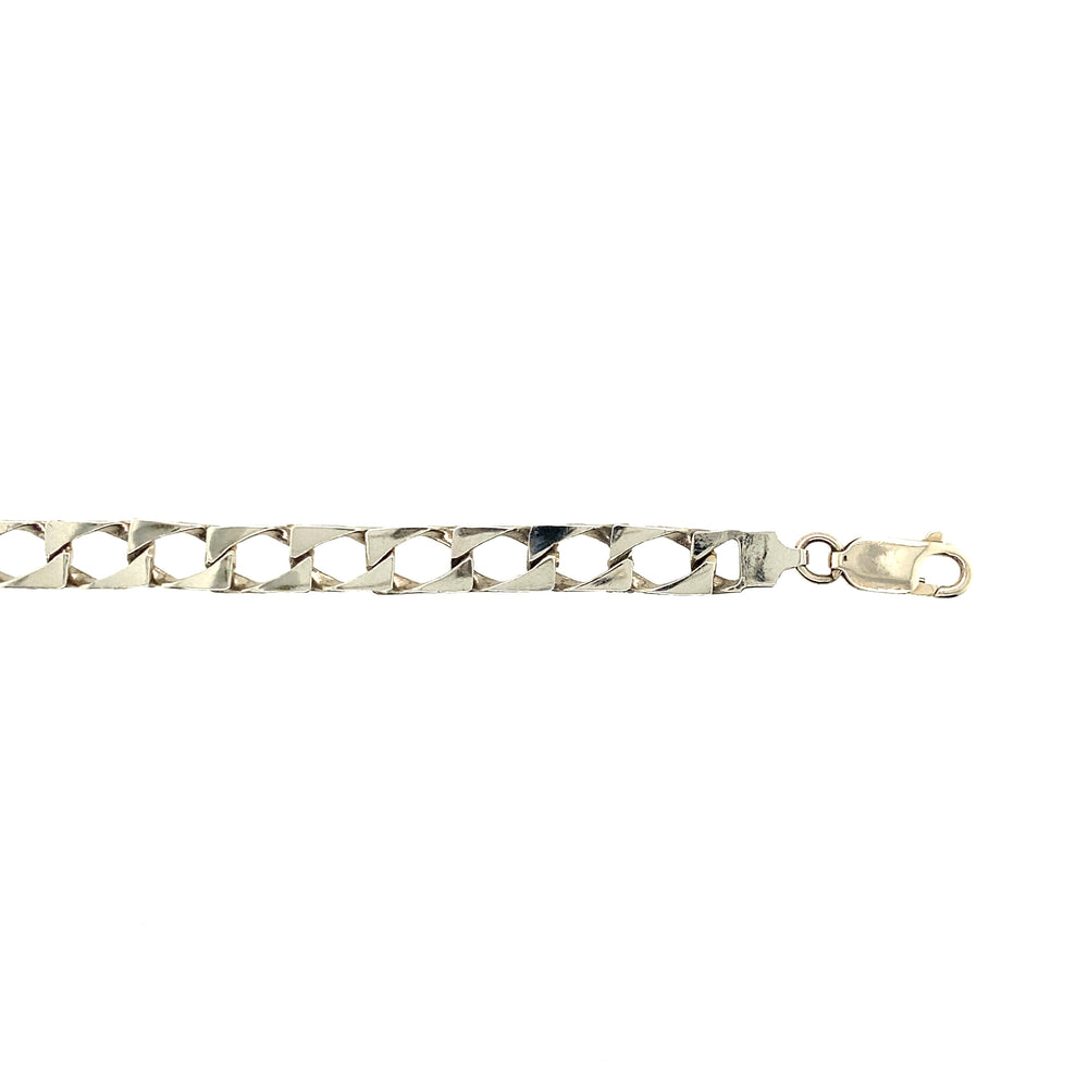 10kt White Gold 6mm Curb Bracelet