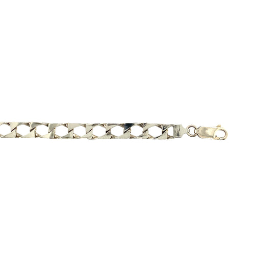 10kt White Gold 6mm Curb Bracelet