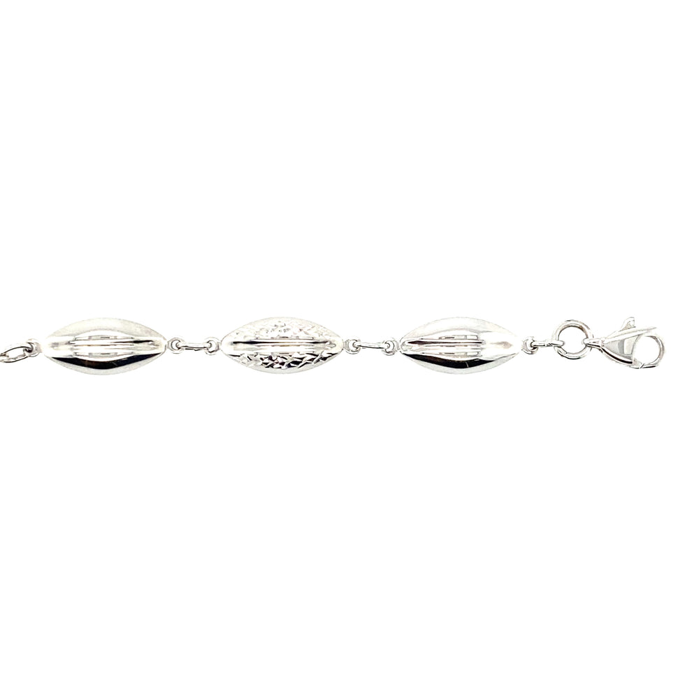 10kt White Gold 4mm Fancy Bracelet